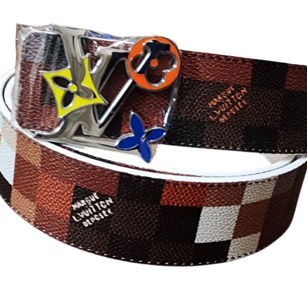 Louis Vuitton Multicolor Checkered Belt
